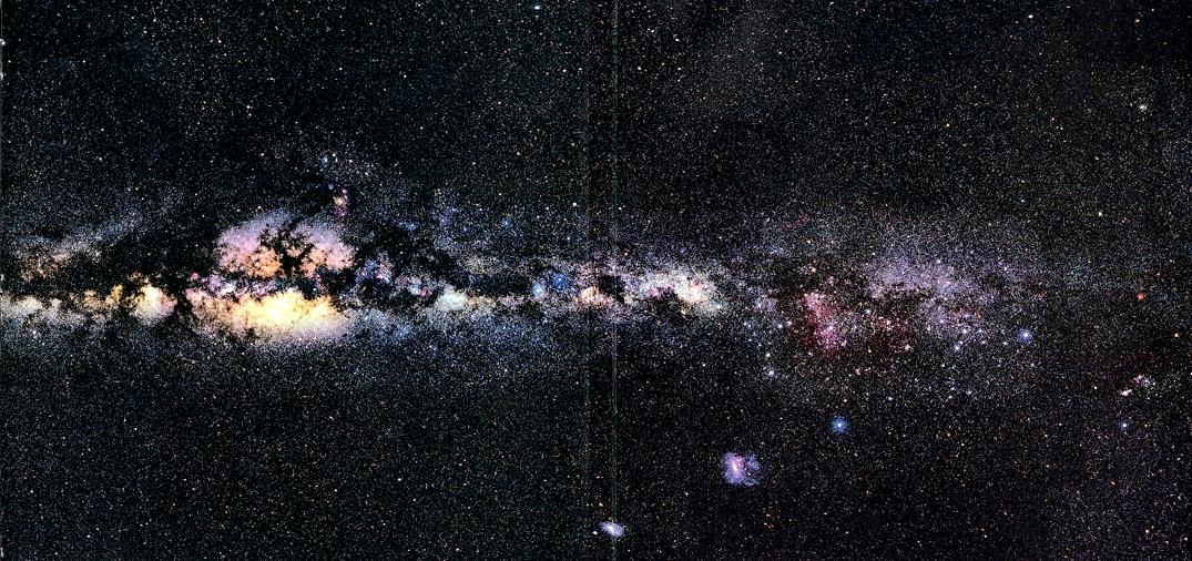 Constelaciones Oscuras Perú y Bolivia, Cultura Quechua Vía Láctea Polo Sur Via Lactea : (Proyección Aitoff) Elaborada por Axel Mellinger