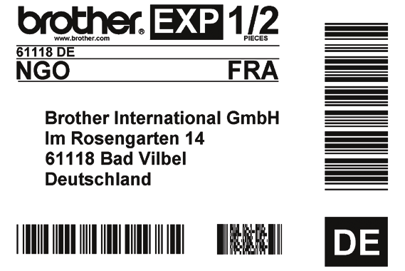 Etiqueta de envío grande DK11241, 200/roll (102mm x 152mm) Etiquetas DK continuas Material de la etiqueta Adhesivo Aplicaciones Papel y plastificado Resistencia estándar