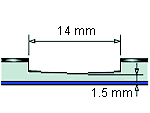 Se trata de un disco palpador (E) montado sobre un anillo excéntrico (F) provisto de regulación micrométrica de profundidad