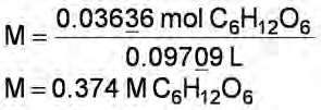 Ejemplo 12.5: Cuál es la molaridad de una de glucosa (C 6 H 12 O 6 ) al 6.55% por peso?(d sol n = 1.03 g/ml) Dado: Encuentre: 6.