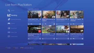 Mira las partidas compartidas Usa (En vivo desde PlayStation) para ver transmisiones, videoclips o capturas de pantalla compartidas por otros jugadores.