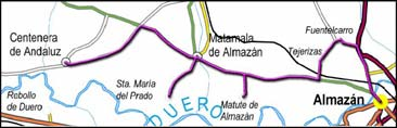 En cuanto al servicio de transporte en el interior de la Comunidad Autónoma existe una red con muchos tráficos rurales que conectan en la mayoría de los casos con la capital de la provincia o comarca