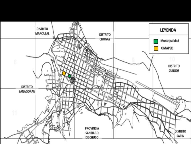 LD1. ANALISIS DEL DISTRITO Evaluar el ámbito territorial del distrito y entorno. Identificar el palacio municipal y la OMAPED.