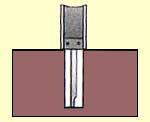 La medida se hace cerrando la pata móvil graduada, donde está dibujada la regla auxiliar o nonio, hasta fijarla a la pieza a medir.