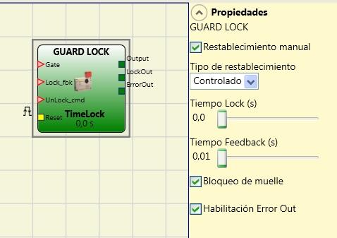 OPERADORES GUARD LOCK GUARD LOCK El operador controla el bloqueo/desbloqueo de una CERRADURA ELECTROMECÁNICA (GUARD LOCK) verificando la coherencia entre el mando de Lock y el estado de un INTERLOCK