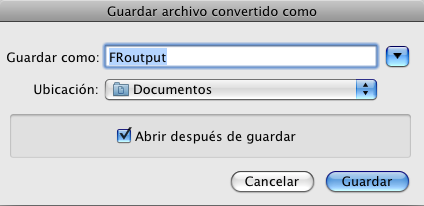 6. Aparece la ventana Guardar archivo convertido como. Asigne un nombre a su documento, luego haga clic en el botón Guardar.