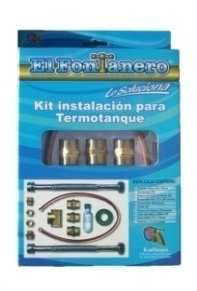 KITTERMO Kit instalación termotanque 2 flexible cobre 3/4 x 30cm - 1 tee bronce 3/4-3