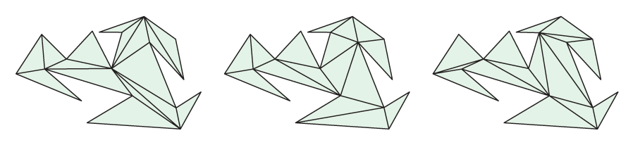 Triangulación de un polígono Una triangulación de un polígono P es la descomposición de P en triángulos