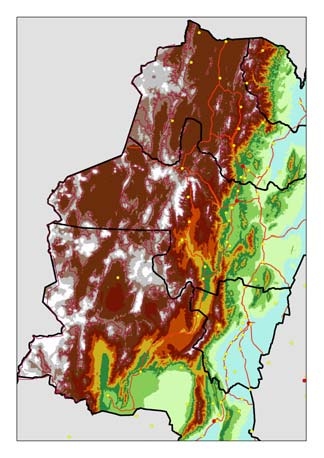 utilizado para determinar los límites de las áreas ecológicas basado en límites altitudinales: Prepuna: Desde los 1500 m.s.n.m Puna: Entre los 3700 y los 4500 m.s.n.m para las provincias de Salta y Jujuy.