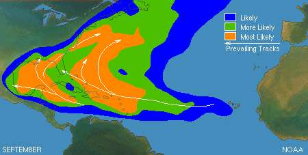 2 1 Durante el mes de setiembre, la ciclogenesis (nacimiento de huracanes) se produce con mayor