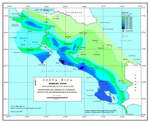 Los huracanes que atraviesan por el Mar Caribe aumentan la precipitación en todo el Pacífico costarricense.