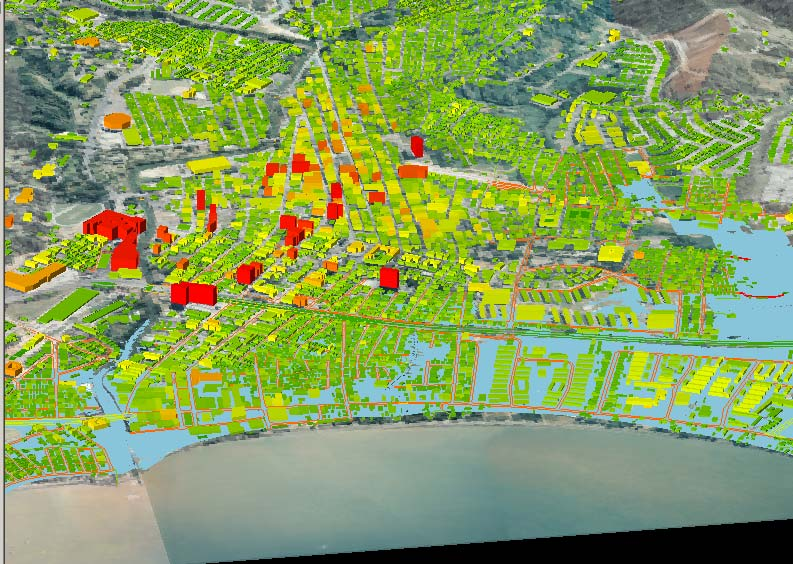 Aplicaciones: Zonas afectadas por Tsunami Identificación de posibles