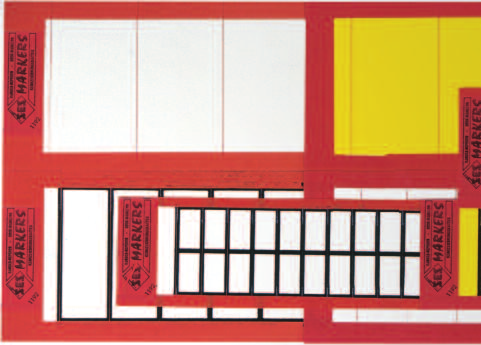 Tarjetas de etiquetado con etiquetas Dimensiones de la tarjeta: Espesor de las etiquetas: S19: 255 x 48 S38: 255 x 73 S58: 255 x 105 0,30 blanco - Especificaciones: disponibles con o sin marco.