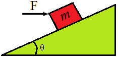 7. El peso del bloque de la figura es 88.9 N. El coeficiente estático de rozamiento entre el bloque y la pared es 0.56. a.