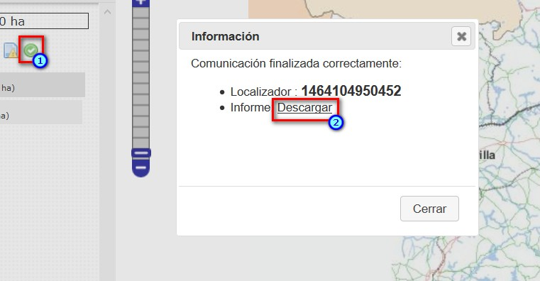 El usuario mediante acceso "Anónimo" puede generar el informe una vez finaliza su comunicación mediante el botón