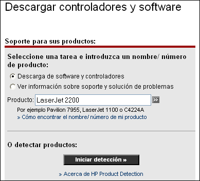 c. Haga clic en el botón de opción Download drivers and software (and firmware) (Descargar controladores y software [y firmware]).