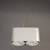 BOX Luminarias de superficie en aluminio para lámparas LED a 230V (directo a red), para techo o con kit de suspensión.
