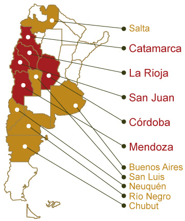 PRODUCCIÓN DE ACEITUNAS DE MESA EN ARGENTINA Argentina: principal productor olivícola de América Provincia Superficie Variedades Más de 31.000 Has. aprox. (mayormente olivicultura moderna) Más de 29.