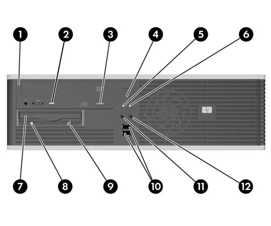 Componentes del panel frontal La configuración de la unidad puede variar según el modelo.