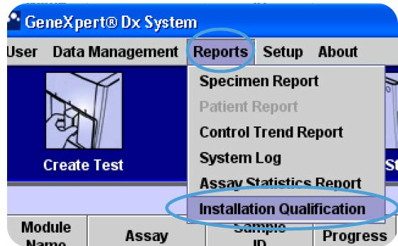 -20- Crear un informe al final de la instalación: 1. Haga clic en "Informes" y luego "calificación de la instalación" 2.