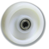 0 a 00 mm. NY Monobloque de nylon (poliamida 6) color blanco traslúcido CTEGORÍ a 6 Ejemplo de rueda: -0/ 0 NY PRTICULRIDDES: Se obtienen por inyección de (poliamida 6) nylon.