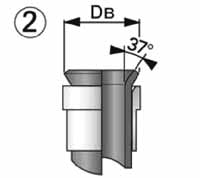 Colocar el adaptador en la tubuladura de la unión de rosca y presionar el tubo contra el adaptador, apretar la