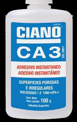 Los cianoacrilatos Ciano son identificados por una sigla compuesta por dos letras y un número. Ejemplo: Interpretación de las siglas C La primera letra indica la Serie a la cual pertenece el producto.