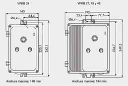 Protección de sobrecargas y cortocircuitos. Filtros REI/EMI tipo A. La selección del convertidor de frecuencia debe efectuarse en base a la intensidad absorbida del ventilador o extractor a regular.