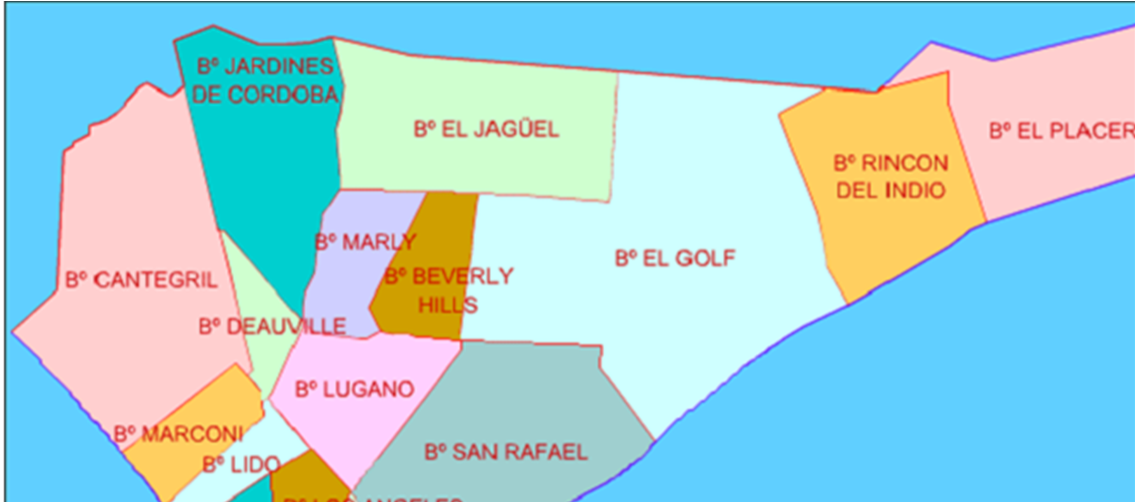 MALDONADO La división en barrios para Punta del Este, proviene de la Junta Departamental de Maldonado (ver imagen presentada a continuación).
