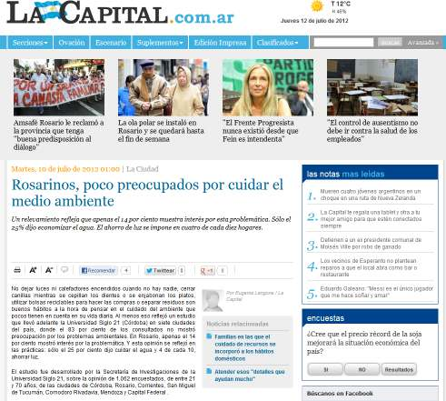 Medio: La Capital, de Rosario