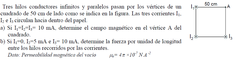 3 Solución: 3,78.10-4 m; -2,66.10 8 k N/C 14. Un haz de protones entra en una región del espacio en la que hay un campo eléctrico de 2.10 5 V/m y un campo magnético de 0,1 T.