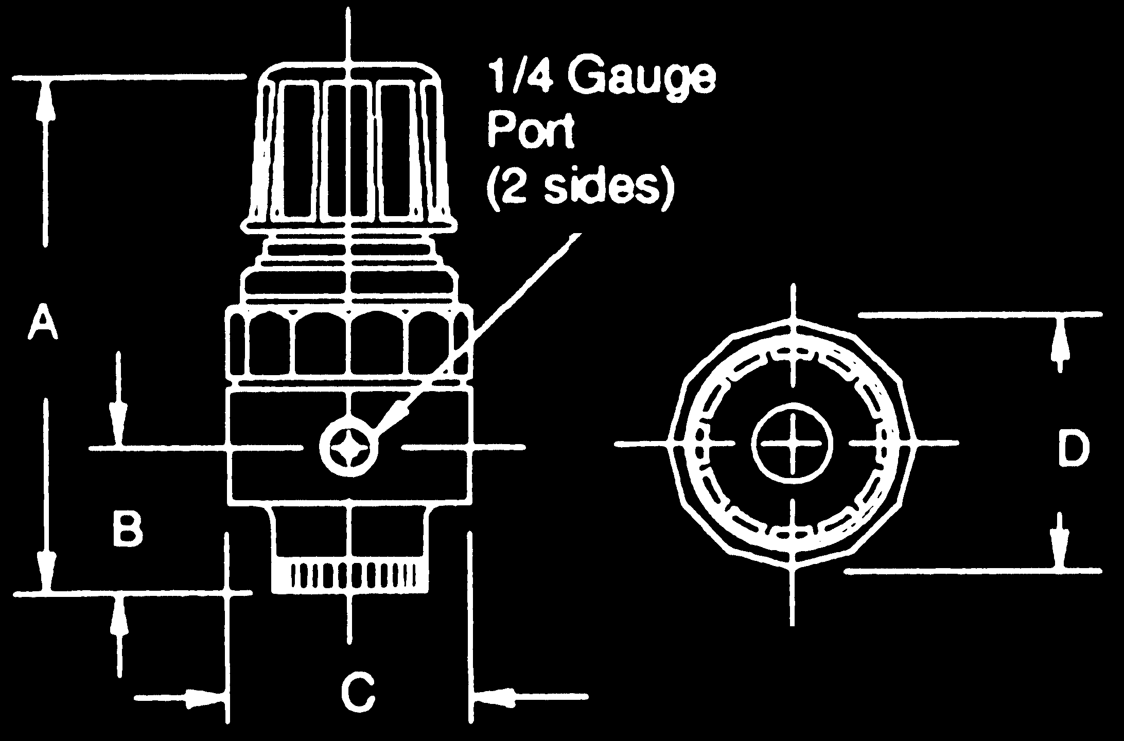 81) : Regulador Tasas de Flujo (con base en una presión de entrada de 100 PSI) PSID Conexión de