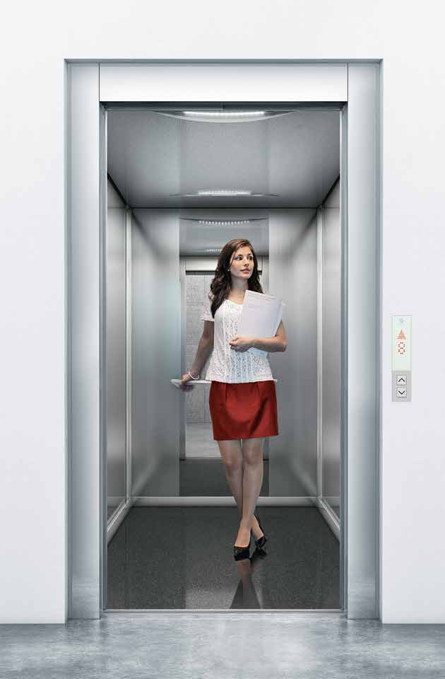 El ascensor de pasajeros sin cuarto de máquinas que unifica forma y función. www.schindler.com.