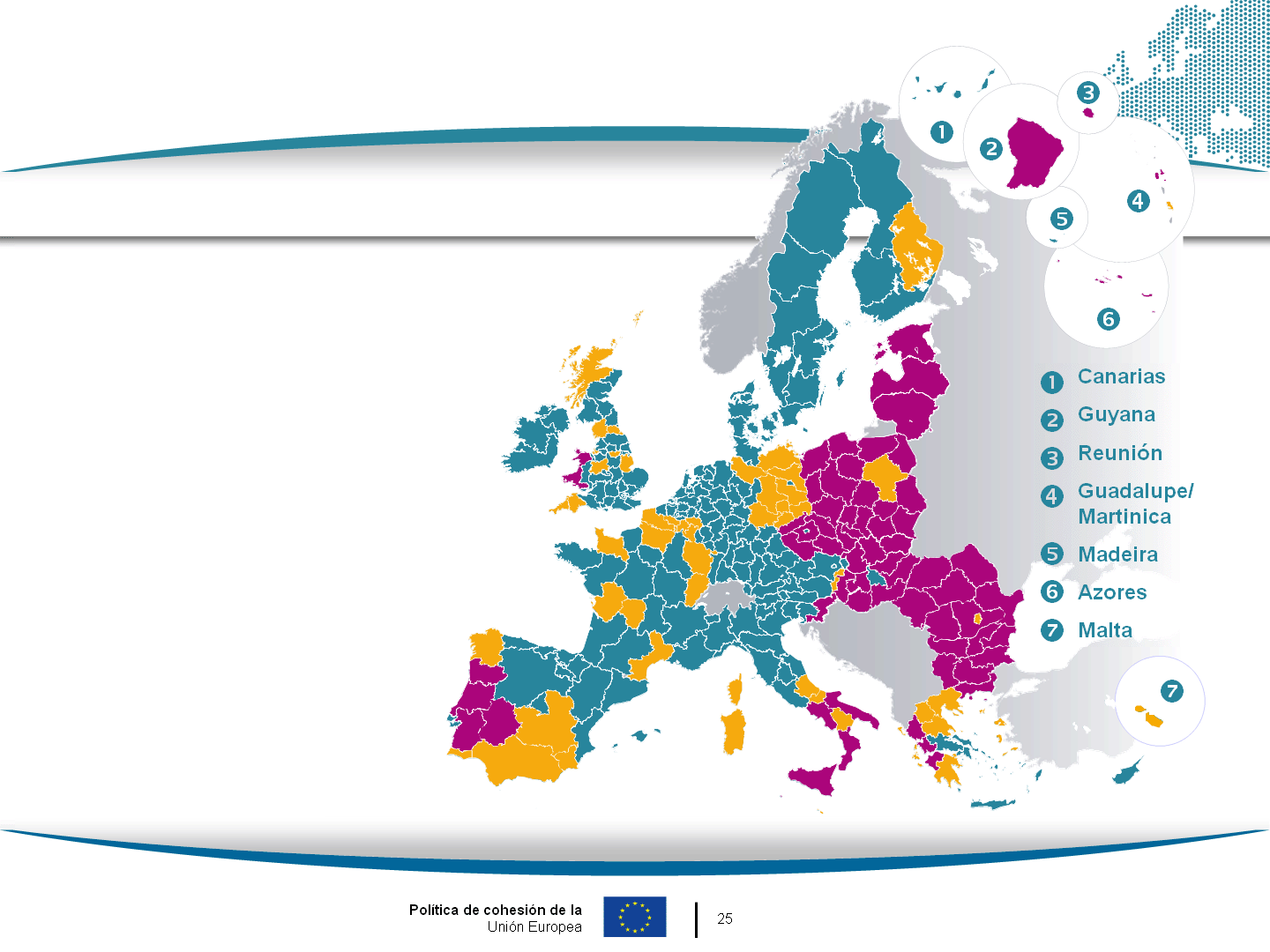 Diversidad de la UE Situación de la UE (II) PIB per cápita* < 75% de la media de la UE 75-90 % > 90 % *índice