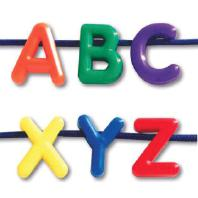 Permite reconocer las letras del alfabeto y formar palabras. MATERIAL: Plástico e imán. MEDIDA: Cada pieza mide 6 cm.