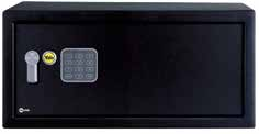 reset button inside safe Personal code with more than 100,000 combinations Low battery indicator Yale key opening Uses 4 batteries (included) Holes to embed aja fuerte biométrica ctivación por huella