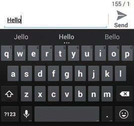 Ingresa texto Teclados de pantalla táctil Tu teléfono permite escoger entre dos teclados en pantalla: Google y Swype.