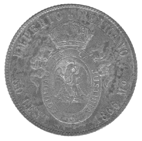 00 384. 1 Peso Guanajuato 1866.