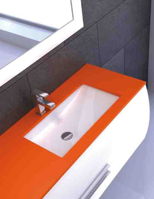orange con lavabo bajo