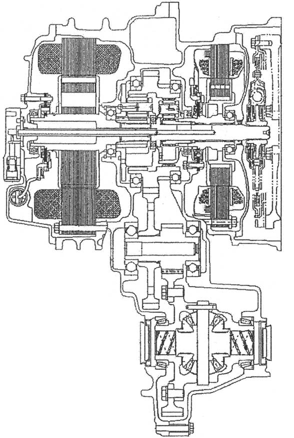 Esquema de la transmisión P410 MG2 (Motor eléctrico) Bomba aceite Engranaje reducción Engranaje Multifunción MG1