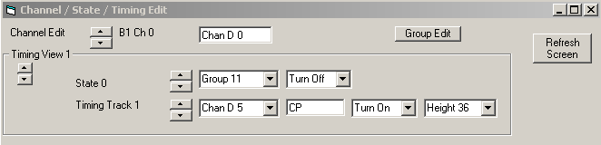 4.3. Configuración de los canales El usuario puede configurar las señales que desea ver en la pantalla de evolución temporal (timing view) y en la pantalla de estados (statelist), el nombre de las