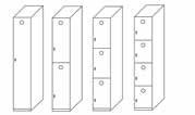 se suministran montadas Contiene: - Taquilla 1 puerta: estante superior e inferior y barra colgador.