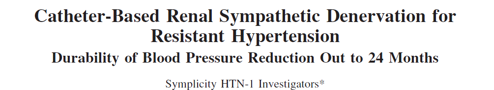 SYMPLICITY HTN-1 Symplicity
