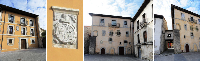 En la plaza de Santa se encuentra el palacio gótico de Gastañaga, que conserva los ventanales románicos del palacio del S. XIV.