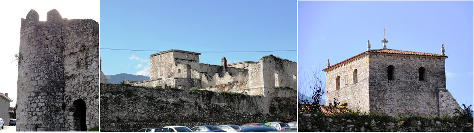 Lateral izquierdo de este tramo de murallas. ❷ Que en su esquina tiene un torreón circular (de El Tambor).
