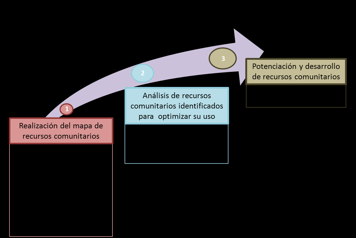 Figura 5: Niveles de acciones en la identificación de recursos comunitarios 3.3.2.