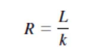 El valor numérico de k depende del material de la varilla.