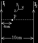 Problema nº19 Dos conductores rectilíneos, paralelos y de gran longitud, están separados por una distancia de 10cm.