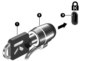 6 Instalación de un cable de seguridad opcional NOTA: El cable de seguridad actúa como una medida disuasoria, pero es posible que no pueda evitar el robo o la manipulación no deseada del equipo. 1.