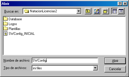 0 Finalizada la copia de archivos, tendremos que modificar el fichero de inicio tal y como se explica a continuación: El programa de Licencias 2003, tiene un archivo de arranque denominado SWCONFIG.
